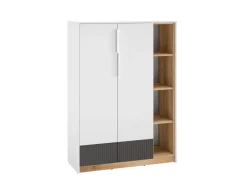 Zestawy Mebli Młodzieżowych|Szafy Młodzieżowe>ML Meble Nowoczesny regał 101 cm zamykany do pokoju młodzieżowego TORINIO