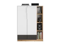 Zestawy Mebli Młodzieżowych|Szafy Młodzieżowe></noscript>ML Meble Nowoczesny regał 101 cm zamykany do pokoju młodzieżowego TORINIO