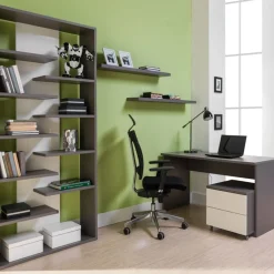 Zestawy Mebli Młodzieżowych>MARIDEX Nowoczesny regał na książki do pokoju młodzieżowego 120 cm ZENTO