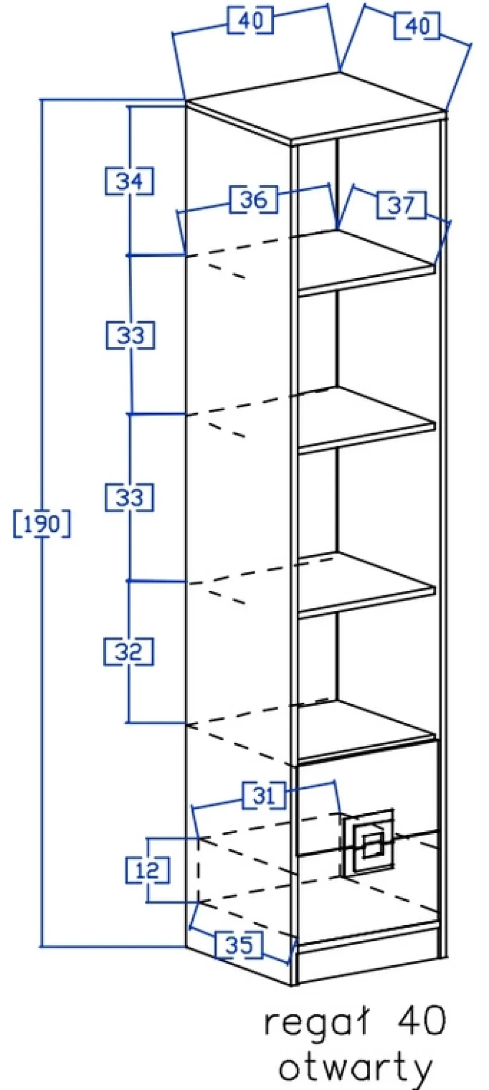 Regały Na Książki|Regały Dla Dzieci>DOMEL Nowoczesny regał na książki z szufladami NICO