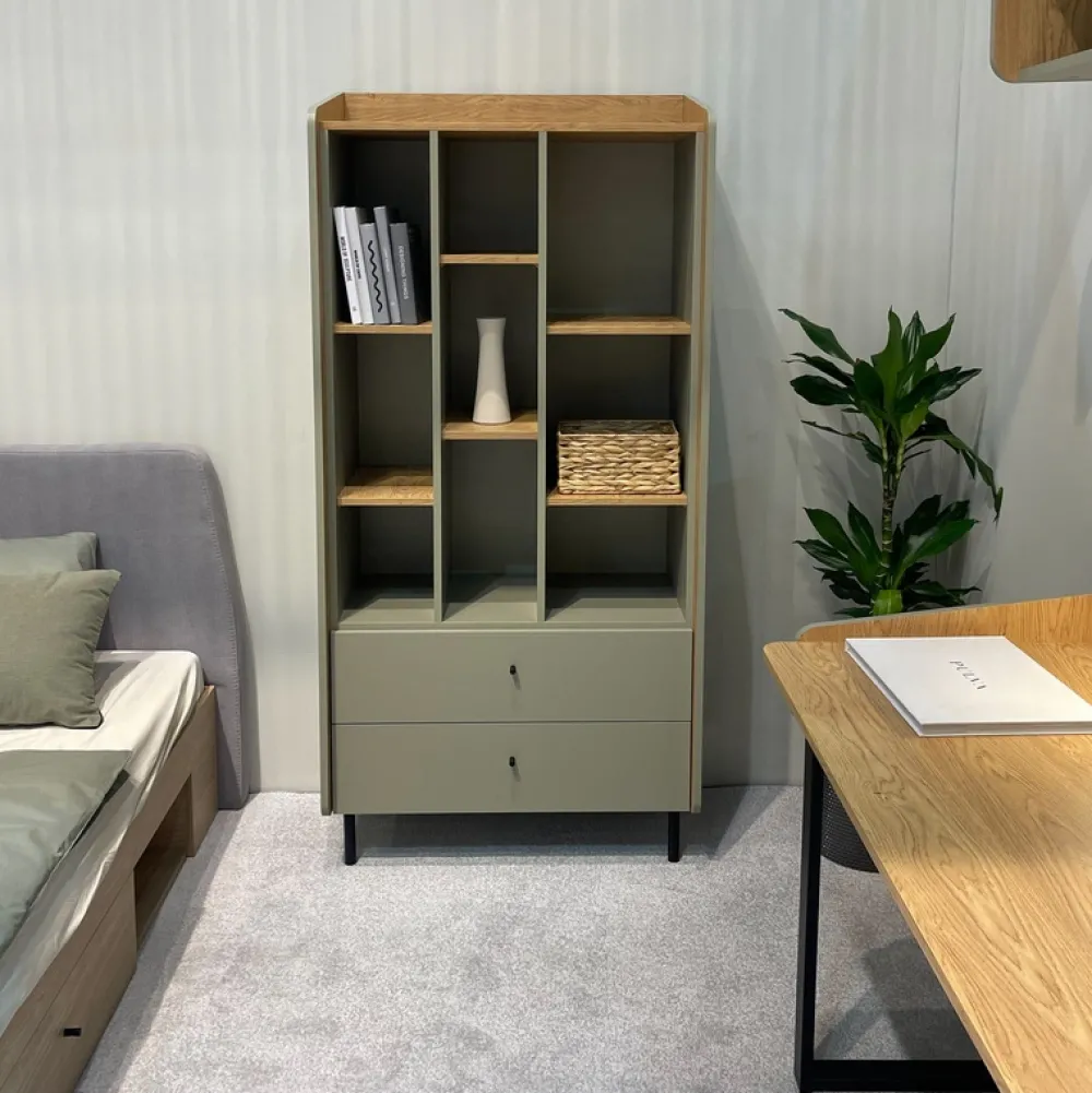 Regały Na Książki|Zestawy Mebli Młodzieżowych>MEBLAR Nowoczesny regał na książki młodzieżowy 80 cm ALDENO beż pisakowy