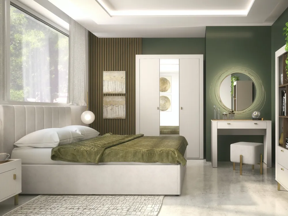 Regały Na Książki|Zestawy Mebli Do Sypialni>DOLMAR Nowoczesny regał z szufladami do salonu 60 cm MISTY cashmere kaszmir