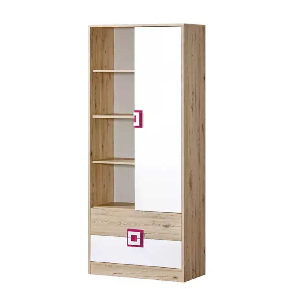 Regały Na Książki|Regały Dla Dzieci>DOMEL Nowoczesny regał z szufladami 80 cm Dąb NICO