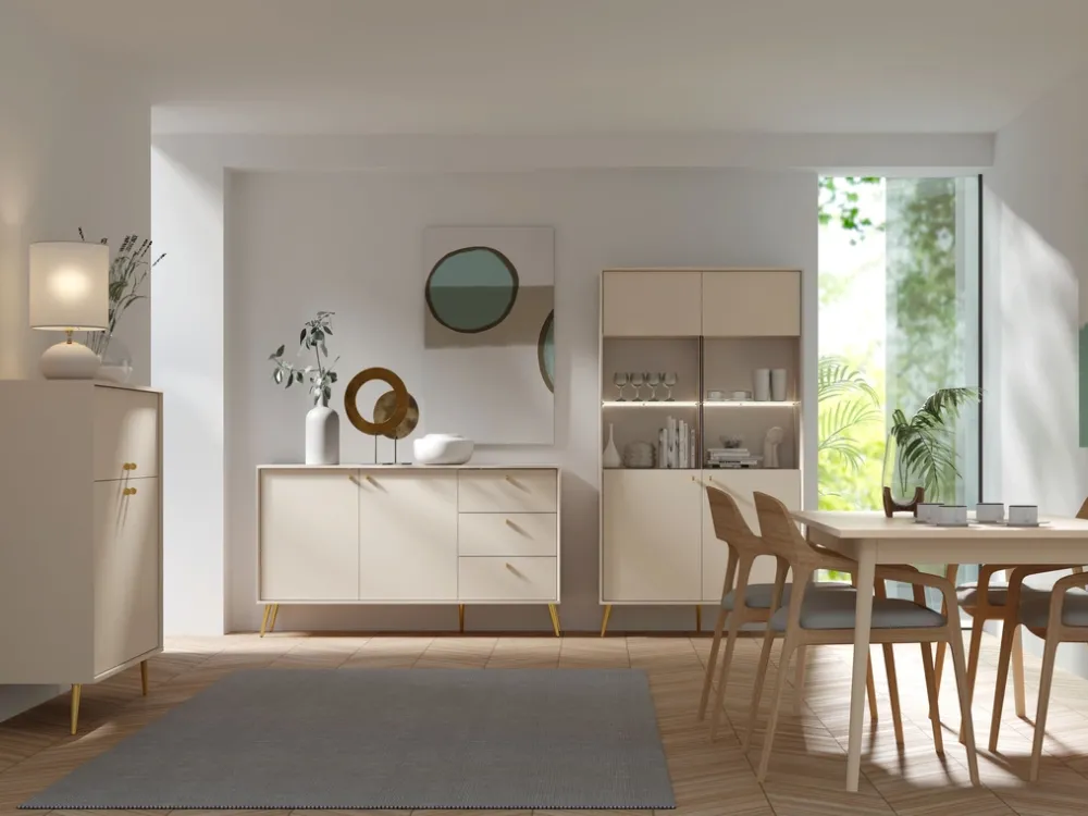 Stoły>MEBLOSIEK Nowoczesny stół do jadalni 180x90 ROSEA beż piaskowy