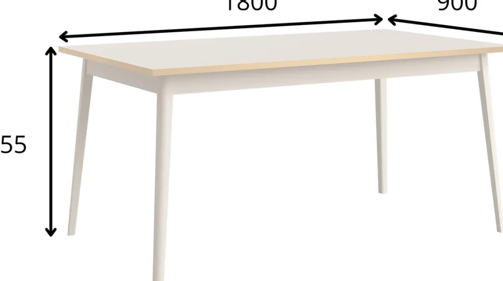 Stoły>MEBLOSIEK Nowoczesny stół do jadalni 180x90 ROSEA beż piaskowy