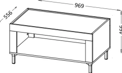 Zestawy Mebli Do Sypialni|Zestawy Mebli Do Salonu></noscript>DOLMAR Nowoczesny stolik kawowy do salonu 55x97 cm MISTY cashmere kaszmir