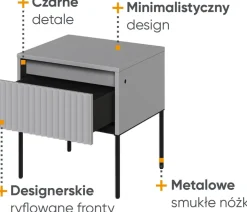 Szafki Nocne></noscript>lenart. Nowoczesny stolik nocny z szufladą do sypialni TREND