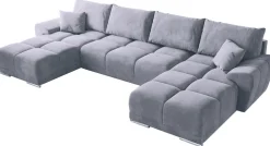 Narożniki>BROMARKT Nowoczesny szary narożnik do salonu NUBES