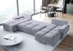 Narożniki>BROMARKT Nowoczesny szary narożnik do salonu NUBES