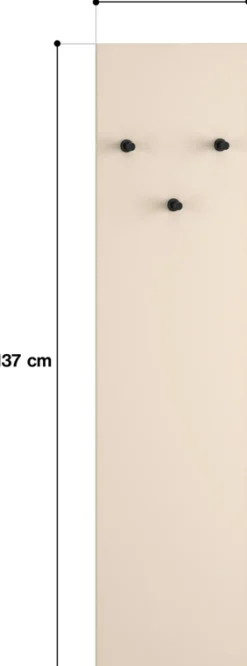 Wieszaki Do Przedpokoju></noscript>ML Meble Nowoczesny wieszak ścienny SOPHIE cashmere