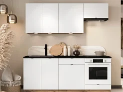 Meble Kuchenne>Stolkar Nowoczesny zestaw białych mebli kuchennych 200 cm GIANNA
