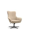 Fotele>LASKI Obrotowy fotel boucle ELSA beżowy