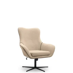 Fotele>LASKI Obrotowy fotel boucle ELSA beżowy