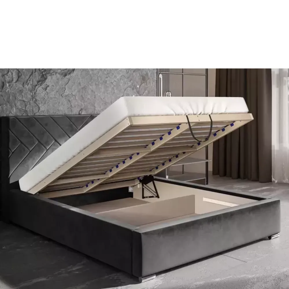 Łóżka Młodzieżowe|Łóżka Z Zagłówkiem>Riban Łoże małżeńskie 160x200 cm wysokie oparcie TRENS