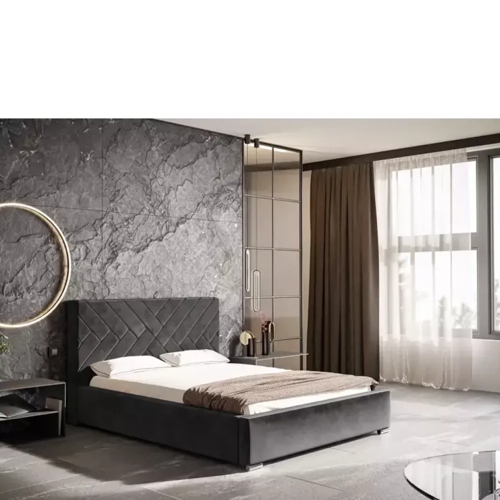 Łóżka Młodzieżowe|Łóżka Z Zagłówkiem>Riban Łoże małżeńskie 160x200 cm wysokie oparcie TRENS