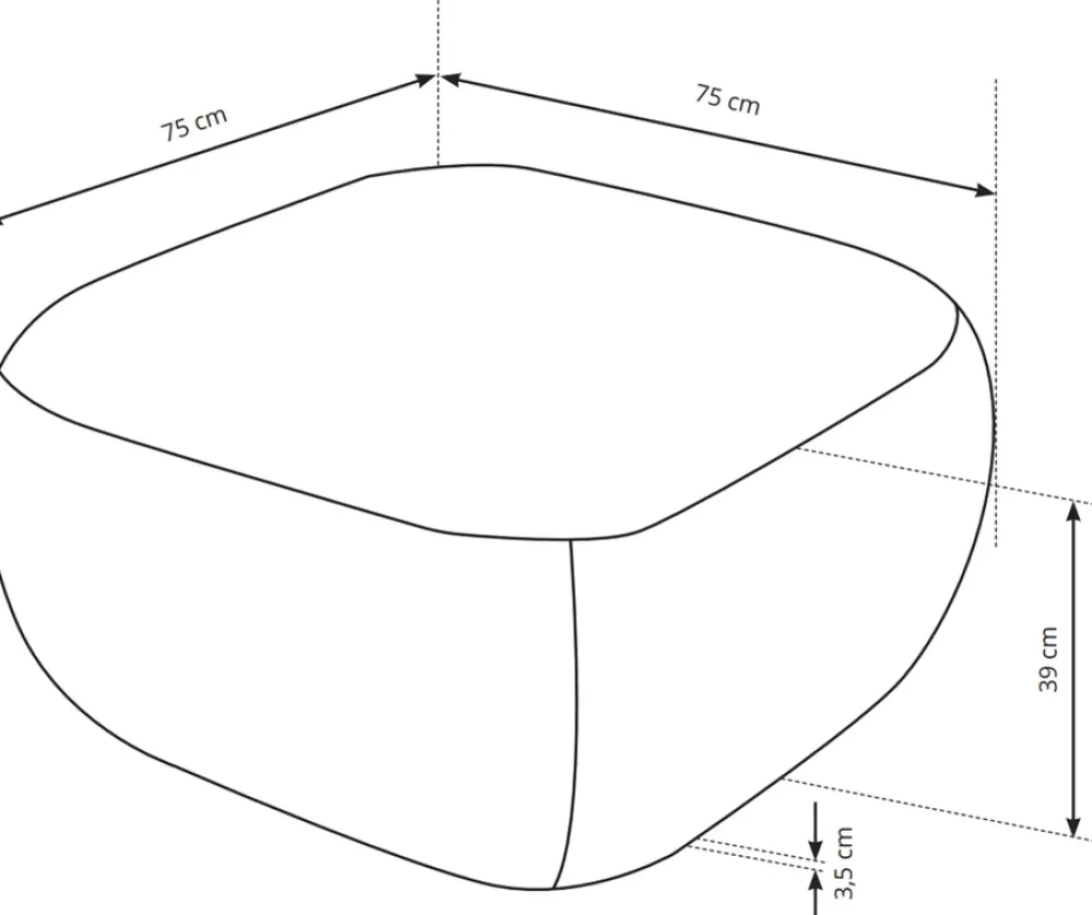 Pufy>LASKI Okrągła pufa do siedzenia grafitowa OMERO tkanina baranek