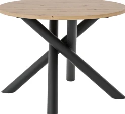 Krzesła|Stoły>Lempert Okrągły loftowy stół do jadalni 110 cm OPALIO dąb artisan