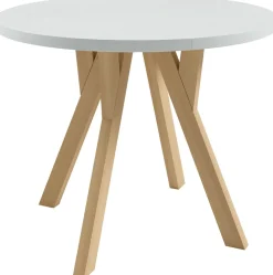 Krzesła|Stoły Rozkładane>Meblomal Okrągły stół rozkładany do jadalni 100 cm TIBO