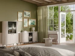 Zestawy Mebli Do Salonu|Ławy I Stoliki>DOLMAR Okrągły stolik kawowy do salonu 70 cm ZELDA cashmere kaszmir