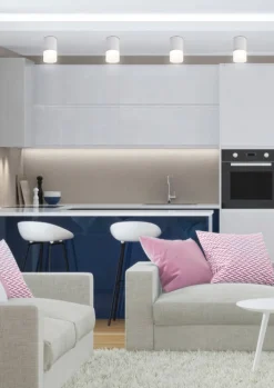 Oświetlenie Przedpokoju|Oświetlenie Jadalni></noscript>Candellux Lighting Oprawa natynkowa Tuba szara GU10