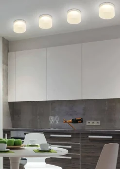 Oświetlenie Przedpokoju|Oświetlenie Łazienki>Candellux Lighting Oprawa stropowa mrożony akryl tuba oczko GU10