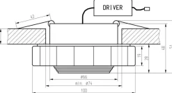 Oprawy>Candellux Lighting Oprawa Stropowa Ss-37 Al/Tr 3W Led Cob 230V