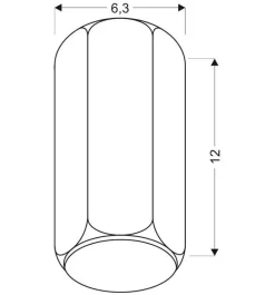 Oświetlenie Przedpokoju|Oświetlenie Łazienki>Candellux Lighting Oprawa sufitowa biała 6-kątna 25W GU10 Tuba