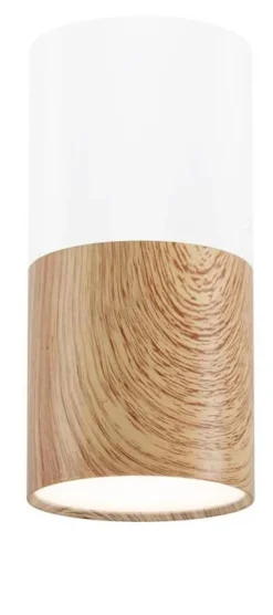 Oświetlenie Przedpokoju|Oświetlenie Jadalni>Candellux Lighting Oprawa sufitowa lampa Tuba biała drewniana 25W