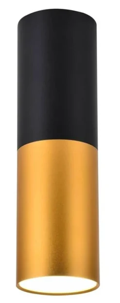 Oświetlenie Przedpokoju|Oświetlenie Jadalni>Candellux Lighting Oprawa sufitowa Tuba czarno-złota GU10 15W