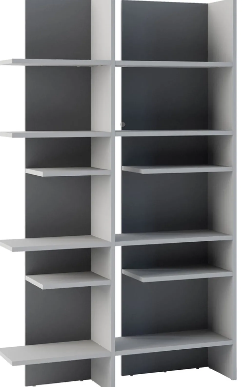 Regały Na Książki>lenart. Otwarty regał do salonu nowoczesny z półkami 120 cm wysoki FITT