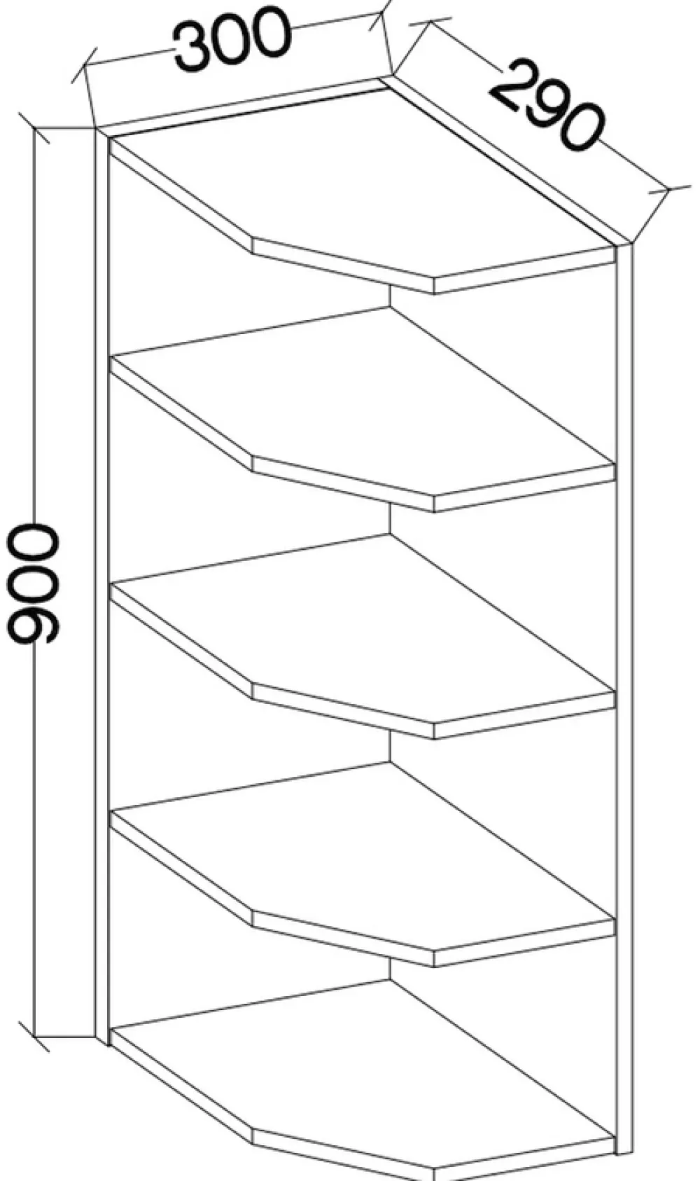 Meble Kuchenne>Lempert Otwarty regał kuchenny zakończeniowy 30 cm SELENA
