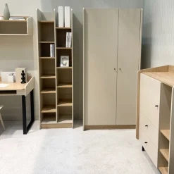 Regały Na Książki|Meble Młodzieżowe></noscript>MEBLAR Otwarty regał na książki młodzieżowy 55 cm ALDENO beż pisakowy