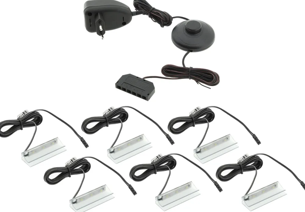 Oświetlenie Mebli|Oświetlenie Mebli>FURNIKA Oświetlenie półek szklanych LED 6 Klipów niebieskie