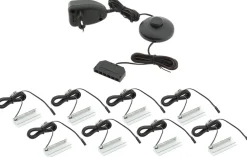 Oświetlenie Mebli|Oświetlenie Mebli>FURNIKA Oświetlenie półek szklanych LED 8 Klipów niebieskie