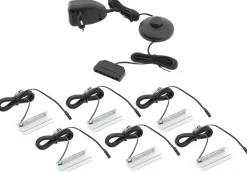 Oświetlenie Mebli|Oświetlenie Mebli>FURNIKA Oświetlenie półek szklanych LED 6 klipsów biały ciepły