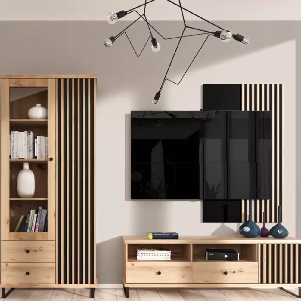 Zestawy Mebli Do Salonu>JARSTOL Panel dekoracyjny z lamelami CALIS