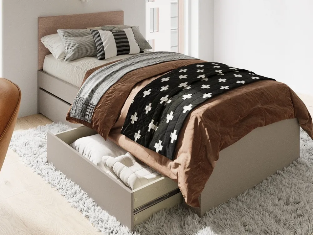 Meble Młodzieżowe|Zestawy Mebli Do Salonu>lenart. Panel tapicerowany 2x zagłówek do łóżka WOOW brązowy