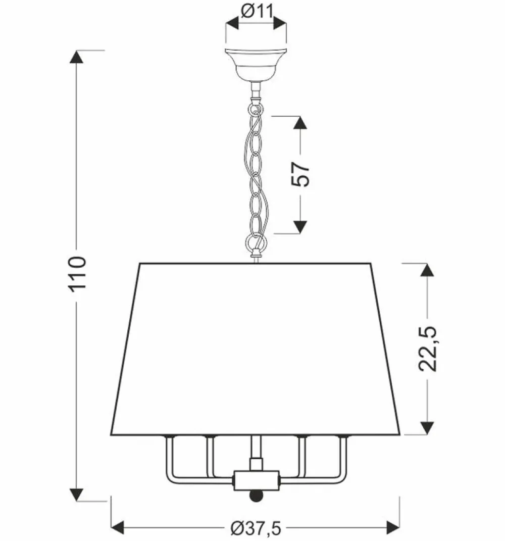 Oświetlenie Przedpokoju|Oświetlenie Jadalni>Candellux Lighting Pasteri lampa wisząca czarny matowy 4x40w e14 abażur beżowy