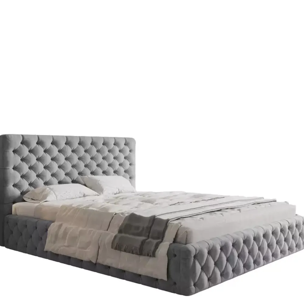 Łóżka Młodzieżowe|Łóżka Z Zagłówkiem>Riban Pikowane łóżko dwuosobowe 160x200 cm INTON