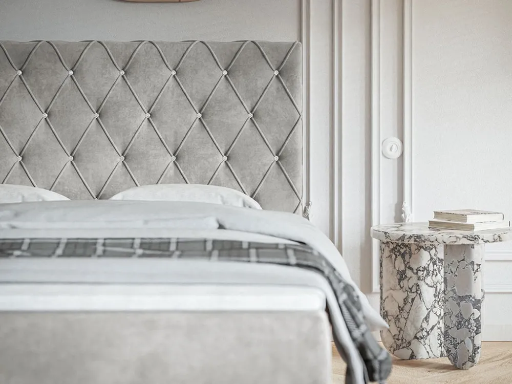 Łóżka Młodzieżowe|Łóżka Ze Stelażem>Riban Pikowane łóżko kontynentalne 120x200 cm z pojemnikiem BILD