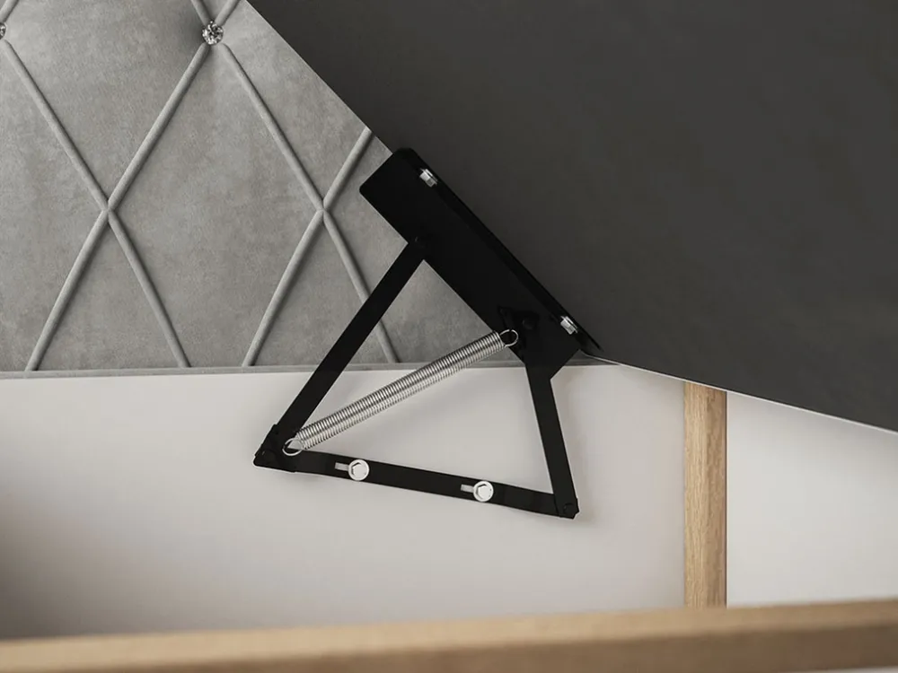 Łóżka Młodzieżowe|Łóżka Ze Stelażem>Riban Pikowane łóżko kontynentalne 140x200 cm z pojemnikiem BILD