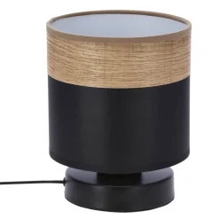 Oświetlenie Pokoju Dziecięcego|Oświetlenie Przedpokoju>Candellux Lighting Pino lampa stołowa 1x60w e27 abażur czarny+brązowy