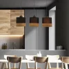 Oświetlenie Przedpokoju|Oświetlenie Jadalni>Candellux Lighting Pino lampa wisząca czarny 3x60w e27 abażur czarny+brązowy