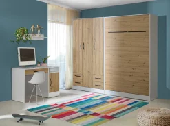 Meble Dla Dzieci|Łóżka Młodzieżowe></noscript>DOMEL Pionowy półkotapczan 140x200 cm do sypialni PERFEFCT dąb artisan