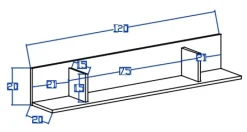Meble Dla Dzieci|Zestawy Mebli Dziecięcych></noscript>DOMEL Półka na książki 120 cm NICO