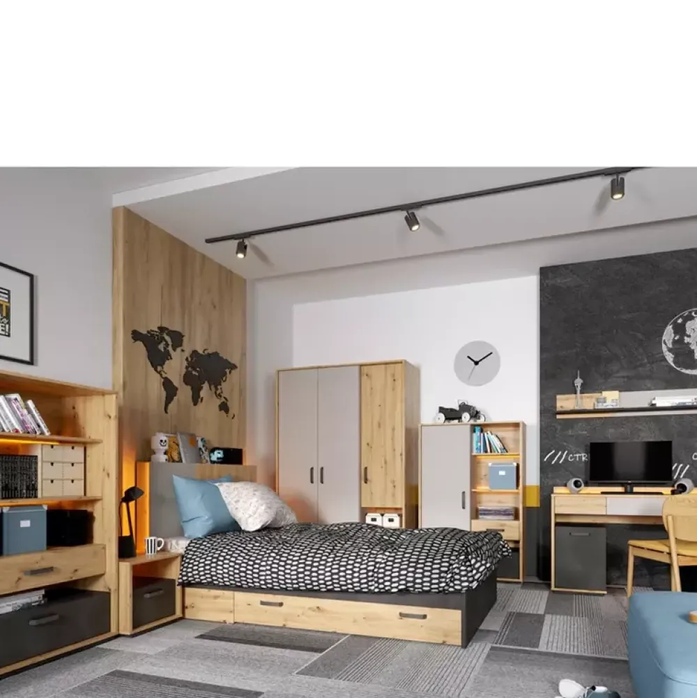 Biurka|Zestawy Mebli Młodzieżowych>lenart. Półka na książki do pokoju młodzieżowego 115 cm QUBIC