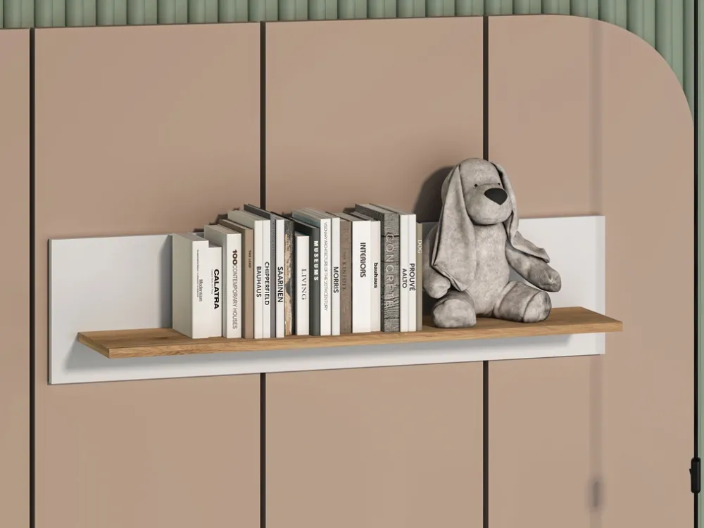 Zestawy Mebli Młodzieżowych|Półki>ML Meble Półka na książki do pokoju młodzieżowego 101 cm TORINO