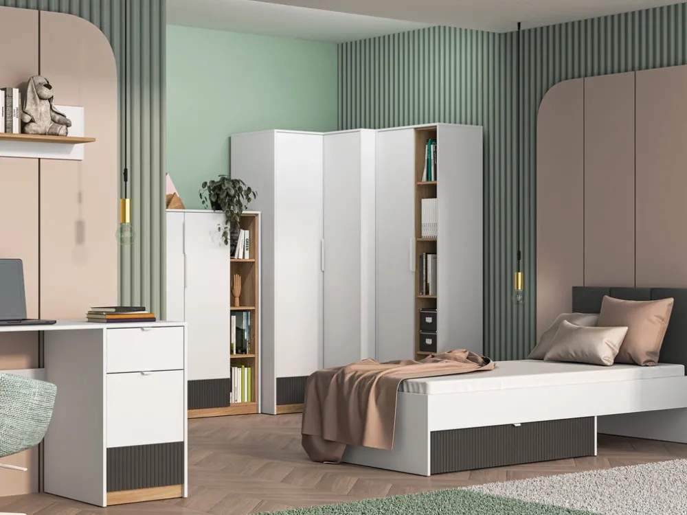 Zestawy Mebli Młodzieżowych|Półki>ML Meble Półka na książki do pokoju młodzieżowego 101 cm TORINO