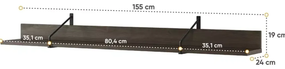 Półki>lenart. Półka na ksiązki w stylu nowoczesnym PIEMONTE