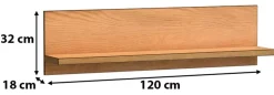 Półki>JARSTOL Półka wisząca 120 cm FONETTI dąb karmel